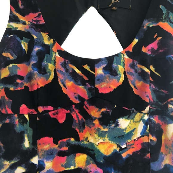 Black floral party dress with pockets - Picture 2 of 10